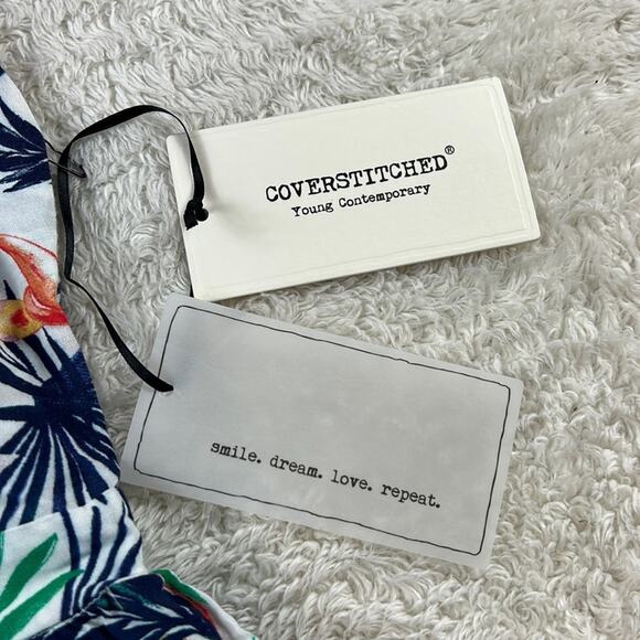 Coverstitch Tropical print Julia romper, size small - Picture 4 of 10